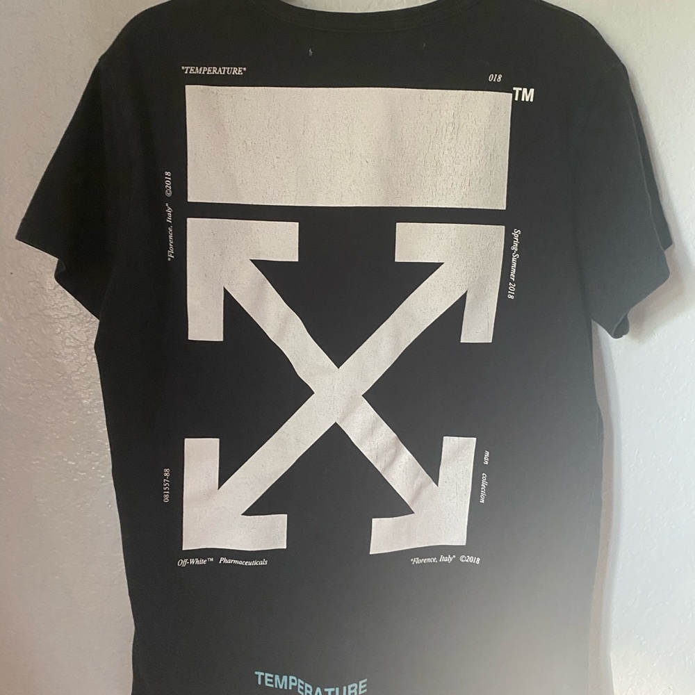 men’s off- white temperature tee 2018